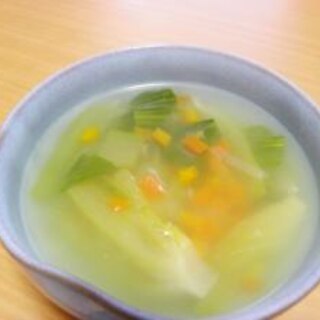 彩りキレイな、簡単♪中華スープ